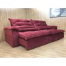 Sofá Retrátil Reclinável 2,10 m Vinho 323 Maricá - 1