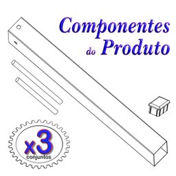 Mf Multiforma - 3 Suportes Pia Chumbar Bancada Mesa 50 Cm Preto - 4
