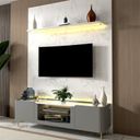Ver imagem 2 de Rack com Painel para TV até 75 Polegadas 2 Portas com LED com Pés Ferro 180cm Splendore Yescasa