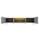 Ver imagem 6 de Rack com Painel para TV até 75 Polegadas 2 Portas com LED com Pés Ferro 180cm Splendore Yescasa