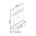 Ver imagem 3 de Rack com Painel para TV até 75 Polegadas 2 Portas com LED com Pés Ferro 180cm Splendore Yescasa