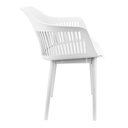 Ver imagem 6 de Kit 3 Cadeiras Marcela Montreal Mena Polipropileno com Estofado em Corino Branco