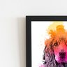 Quadro Cachorro Cocker Spaniel Inglês Moldura Preta 20x30cm - 2