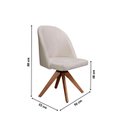 Ver imagem 3 de Cadeira Decorativa Giratória para Sala de Estar Lua Bege Nude