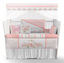 Ver imagem 1 de Kit Berço Enxoval de Bebê Floral Jardim Rosa Menina