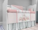 Ver imagem 3 de Kit Berço Enxoval de Bebê Floral Jardim Rosa Menina