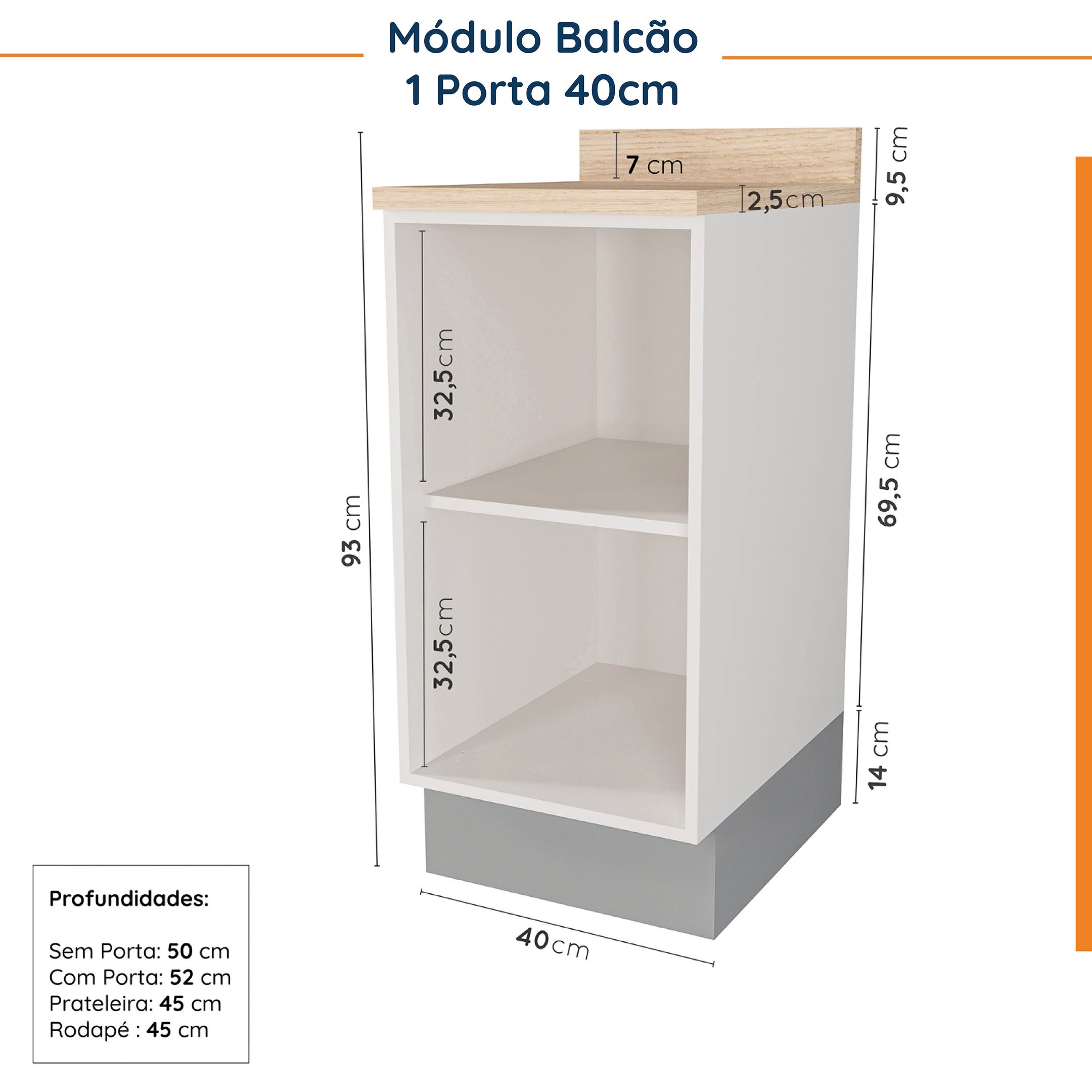 Cozinha Modulada 8 Peças 3 Aéreos 3 Balcões Adega e Toalheiro Arizona CabeCasa MadeiraMadeira - 17