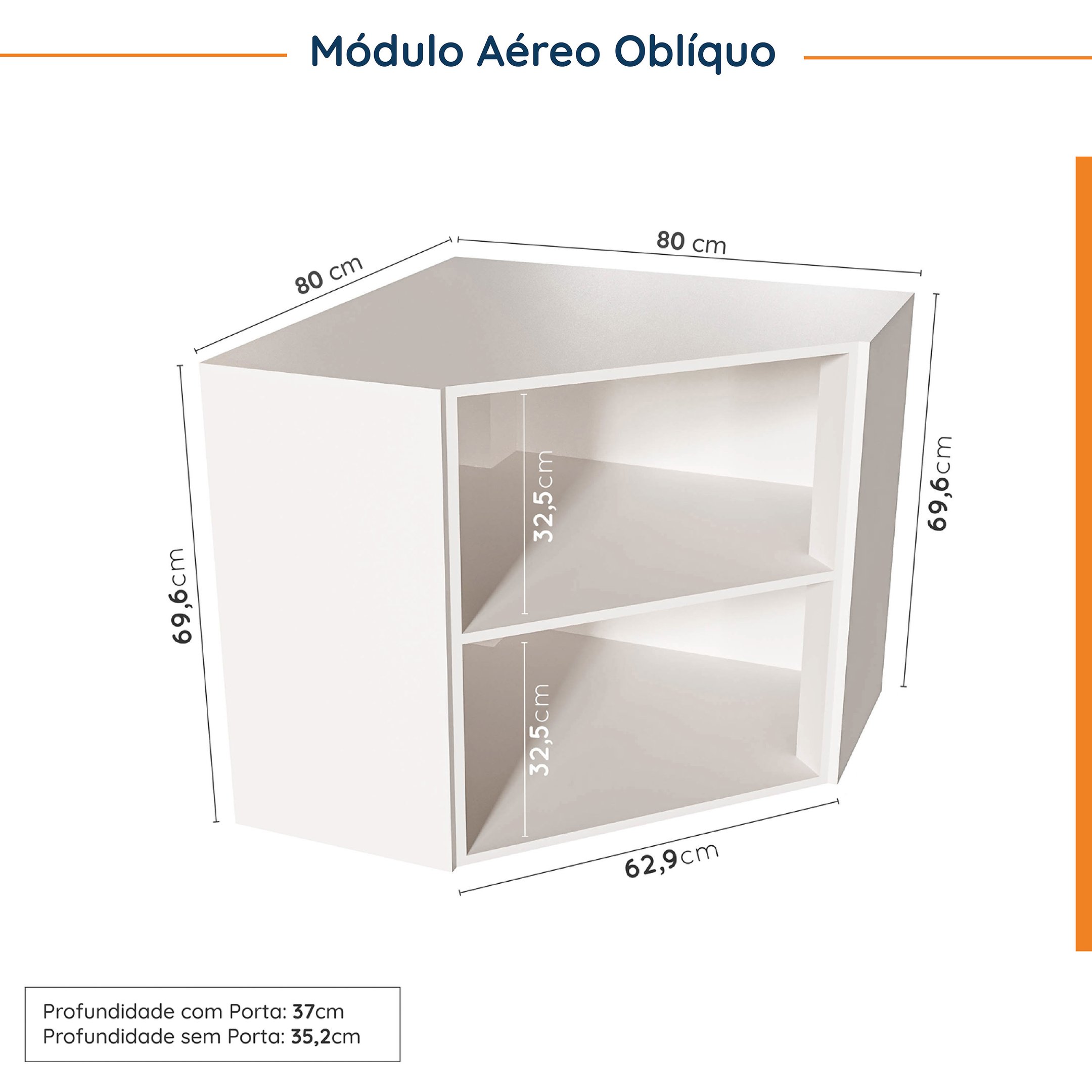 Cozinha Modulada 8 Peças 3 Aéreos 3 Balcões Adega e Toalheiro Arizona CabeCasa MadeiraMadeira - 14