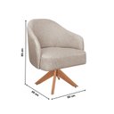 Ver imagem 3 de Poltrona Decorativa Giratória Malu