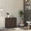 Ver imagem 2 de Armário Baixo com 02 Portas 75x80x42cm Wlab80 Terracota Branco