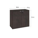 Ver imagem 6 de Armário Baixo com 02 Portas 75x80x42cm Wlab80 Terracota Branco