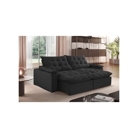 Sofá Retrátil Reclinável Liberty 2,5 Metros 4 Lugares Movenzo