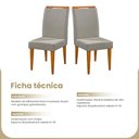 Ver imagem 4 de Conjunto com 2 Cadeiras Sofia Linho Redenobre Cor:cinza;