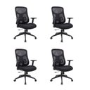 Ver imagem 2 de Kit com 4 Cadeiras Office Diretor Ajustavel e Ergonomica com Nr 17 Everest
