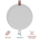 Ver imagem 4 de Espelho Decorativo 60x60cm com Alça em Couro Bella Yescasa