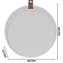 Ver imagem 3 de Espelho Decorativo 60x60cm com Alça em Couro Bella Yescasa