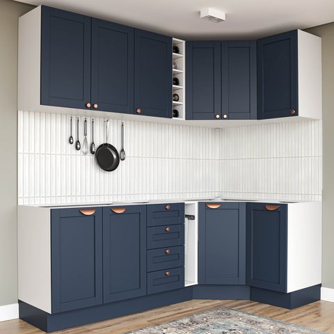 Cozinha Modulada 8 Peças sem Tampo Arizona CabeCasa MadeiraOriginals