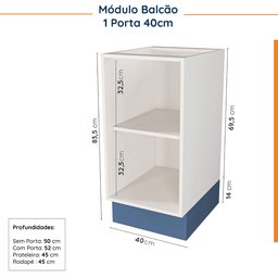 Cozinha Modulada 8 Peças sem Tampo Arizona CabeCasa MadeiraMadeira - 16