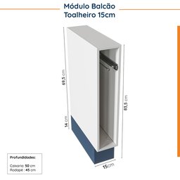 Cozinha Modulada 8 Peças sem Tampo Arizona CabeCasa MadeiraMadeira - 15
