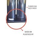 Ver imagem 5 de Kit Suporte Quadrado Inox Porta Copo Água + Lixeira Inox