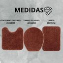 Ver imagem 4 de Kit 3 Peças Banheiro Tapete Classic Marrom Castor
