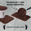 Ver imagem 6 de Kit 3 Peças Banheiro Tapete Classic Marrom Castor