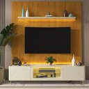 Ver imagem 1 de Rack com Painel para TV até 85 Polegadas 2 Portas com LED com Pés Ferro 240cm Splendore Yescasa