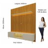Rack com Painel para TV até 85 Polegadas 2 Portas com LED com Pés Ferro 240cm Splendore Yescasa - 4