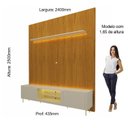 Ver imagem 4 de Rack com Painel para TV até 85 Polegadas 2 Portas com LED com Pés Ferro 240cm Splendore Yescasa