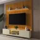 Ver imagem 2 de Rack com Painel para TV até 85 Polegadas 2 Portas com LED com Pés Ferro 240cm Splendore Yescasa