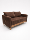 Ver imagem 2 de Sofá Living Siena 2 Lugares 160cm Veludo com Molas Bonnel - Marrom