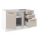 Ver imagem 5 de Balcão Gabinete de Pia 2 Portas e 3 Gavetas Branco/crema Agata Madesa