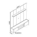 Ver imagem 3 de Rack com Painel para TV até 85 Polegadas 2 Portas com LED com Pés Ferro 240cm Splendore Yescasa