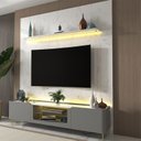Ver imagem 2 de Rack com Painel para TV até 85 Polegadas 2 Portas com LED com Pés Ferro 240cm Splendore Yescasa