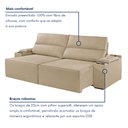 Ver imagem 6 de Sofá Retrátil e Reclinável 4 Lugares com Entrada USB e Porta Copos 250cm Irlanda Yescasa