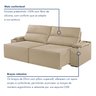 Sofá Retrátil e Reclinável 4 Lugares com Entrada USB e Porta Copos 250cm Irlanda Yescasa   - 6