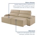 Ver imagem 7 de Sofá Retrátil Reclinável 4 Lugares com Entrada USB e Porta Copos 250cm Irlanda Yescasa