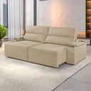 Ver imagem 1 de Sofá Retrátil e Reclinável 4 Lugares com Entrada USB e Porta Copos 250cm Irlanda Yescasa