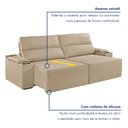 Ver imagem 4 de Sofá Retrátil e Reclinável 4 Lugares com Entrada USB e Porta Copos 250cm Irlanda Yescasa