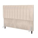 Ver imagem 1 de Cabeceira Estofada Cama Queen 160 Cm Luísa Suede e Frame Cor:bege