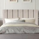 Ver imagem 2 de Cabeceira Estofada Cama Queen 160 Cm Luísa Suede e Frame Cor:bege