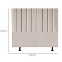 Ver imagem 3 de Cabeceira Estofada Cama Queen 160 Cm Luísa Suede e Frame Cor:bege