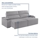 Ver imagem 5 de Sofá Retrátil e Reclinável 4 Lugares com Entrada USB e Porta Copos 250cm Irlanda Yescasa