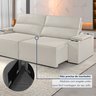 Sofá Retrátil e Reclinável 5 Lugares com Entrada USB e Porta Copos 290cm Irlanda Yescasa   - 9