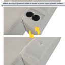 Ver imagem 2 de Sofá Retrátil e Reclinável 5 Lugares com Entrada USB e Porta Copos 290cm Irlanda Yescasa