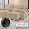 Sofá Retrátil e Reclinável 5 Lugares com Entrada USB e Porta Copos 290cm Irlanda Yescasa   - 9