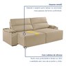Sofá Retrátil e Reclinável 5 Lugares com Entrada USB e Porta Copos 290cm Irlanda Yescasa   - 4
