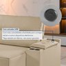 Sofá Retrátil e Reclinável 5 Lugares com Entrada USB e Porta Copos 290cm Irlanda Yescasa   - 8