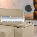 Ver mais imagens de Sofá Retrátil e Reclinável 5 Lugares com Entrada USB e Porta Copos 290cm Irlanda Yescasa