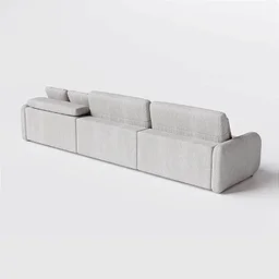 Sofá Denver Retrátil e Reclinável 3,04m em Boucle Alaska Natural - Home Mobily - 7
